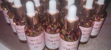 Load image into Gallery viewer, YONI OIL with infused Herbs- for cramps, ingrown hairs, yeast, and more
