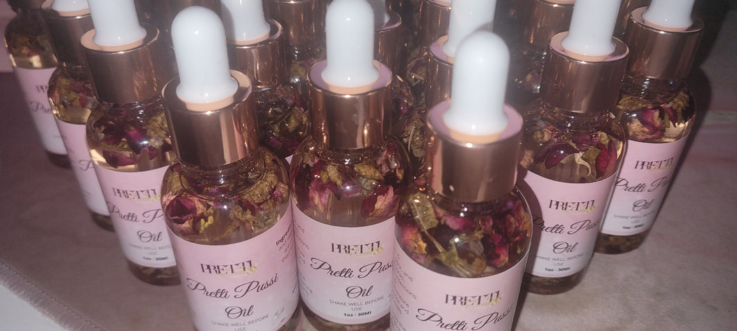 YONI OIL with infused Herbs- for cramps, ingrown hairs, yeast, and more