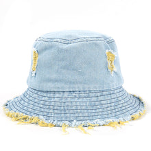 Load image into Gallery viewer, Distressed Jean Bucket Hats
