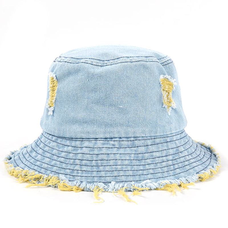 Distressed Jean Bucket Hats