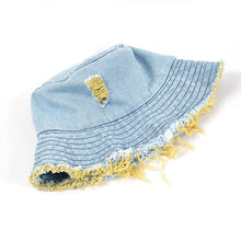 Load image into Gallery viewer, Distressed Jean Bucket Hats
