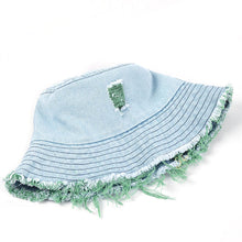 Load image into Gallery viewer, Distressed Jean Bucket Hats
